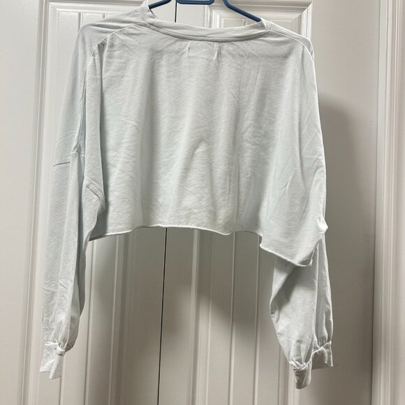 OAK + FORT Cropped Long Sleeve Light Blue - Picture 2 of 6